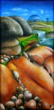 22 Orte der Kraft Acryl und australische Paintingstones auf Leinwand;
50 x 100 cm